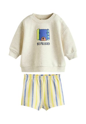 REGULAR FIT -  SET   - Shorts - grey stripe dog