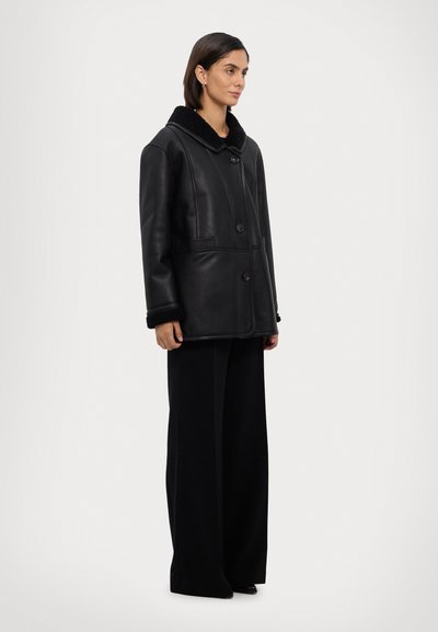 STUDIO ID NAPPA COAT - Giacca di pelle - black silky
