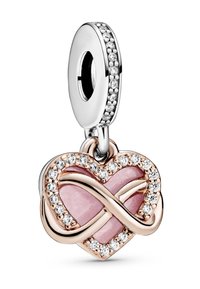 Pandora SPARKLING INFINITY HEART DANGLE - Talizman - sterling silver and rose gold plated