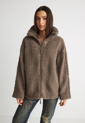 ZIP JACKET - Fleecová bunda - brown