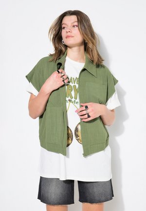 Studio Untold CAP SLEEVE - Waistcoat - algae