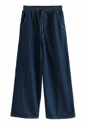 REGULAR FIT PINTUCK WIDE - Flared jeans - denim dark blue