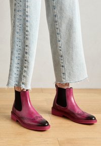 SELINA 29 - Kotníkové boty - dark pink/navy/tan/fuxia
