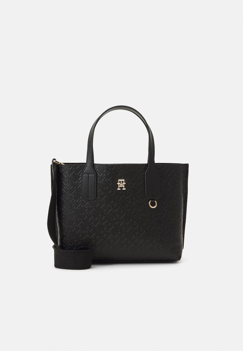 Tommy Hilfiger DISTINCT SMALL MONO - Handbag - black - Zalando