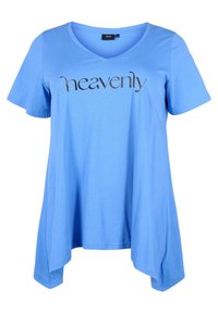 Zizzi Viskose Nachthemd - Weiches Jersey Mit Print - Kurzarm & Bequem