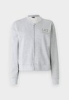 Sweater met rits - light grey melange