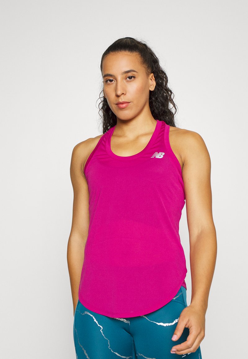 New Balance ACCELERATE TANK Linne cosmic orchid/vinröd Zalando.se