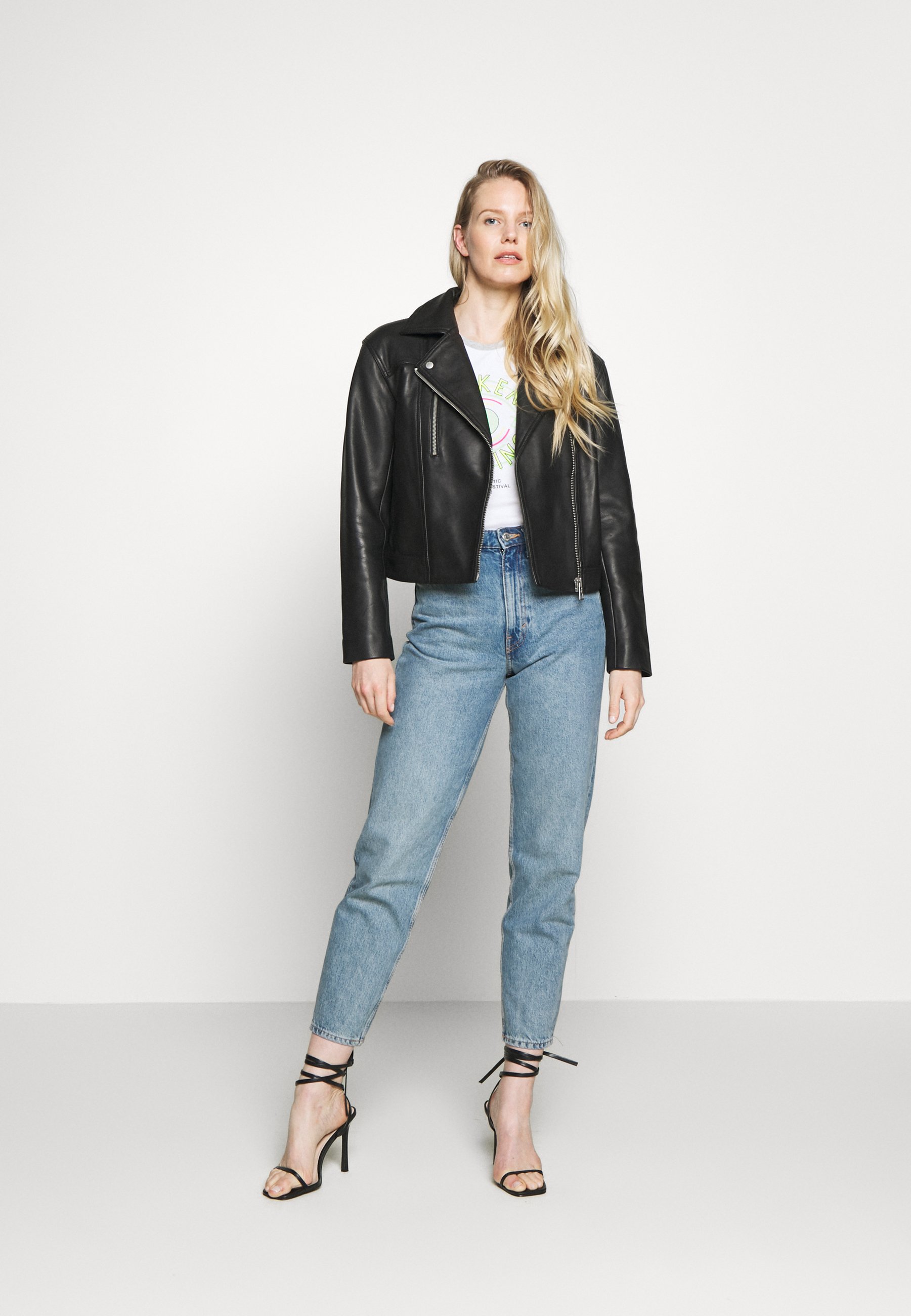 Marc O'Polo JACKET BIKER STYLE SHORT LENGTH DROPPED SHOULDER Polotröja och skinnjacka | Empes