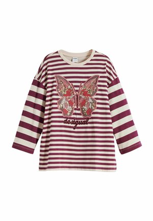 STRIPED WITH BEADS - Langærmet T-shirt - purple