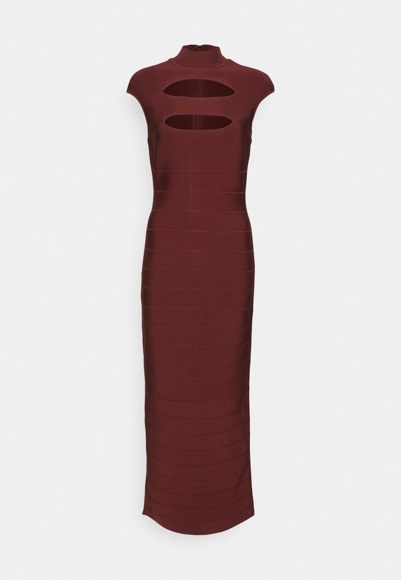 Hervé Léger Maxi-jurk bordeauxrood
