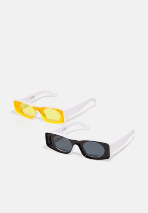 ONSBEE SUNGLASSES UNISEX 2 PACK - Sonnenbrille - white/black/yellow/orange