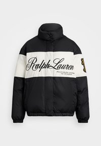SCRIPT LOGO PUFFER JACKET - Allvädersjacka - black/white