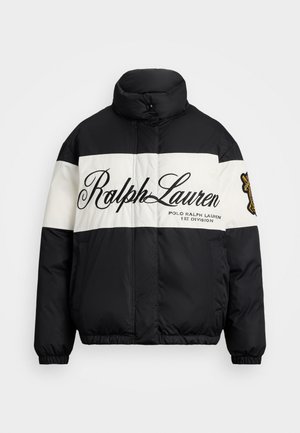 SCRIPT LOGO PUFFER JACKET - Mezisezónní bunda  - black/white
