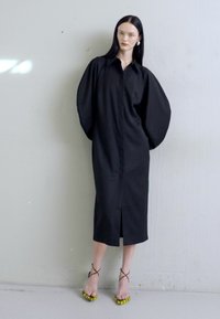 Sara Battaglia PUFF SLEEVE LONG DRESS - Shirt dress - black