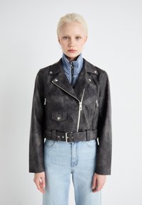 ONLY ONLMACY WASHED BIKER - Jakna iz umetnega usnja - phantom