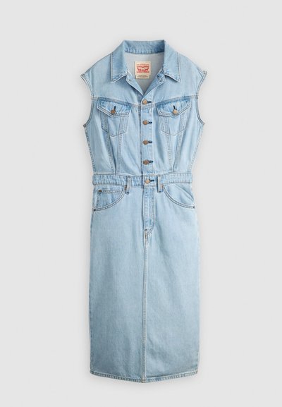 ICONIC SLEEVELESS DRESS - Robe en jean - wrapped in blue
