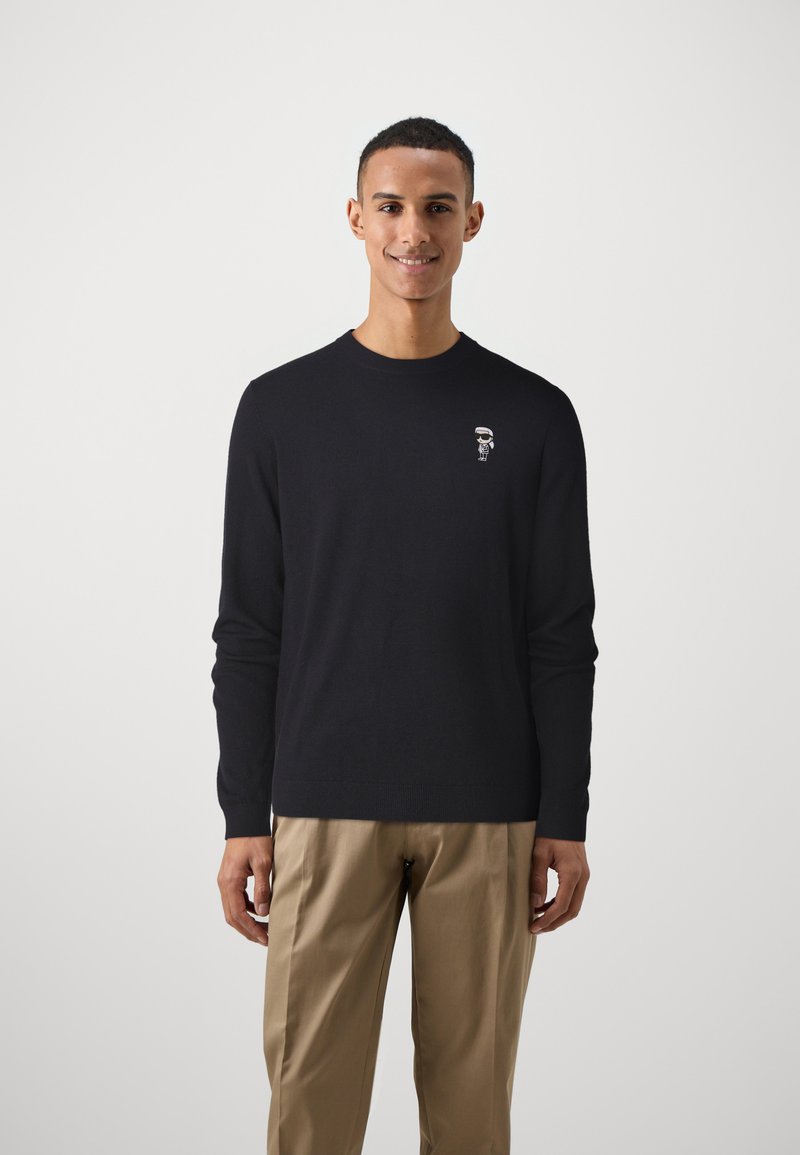 KARL LAGERFELD CREW NECK - Πουλόβερ - midnight blue