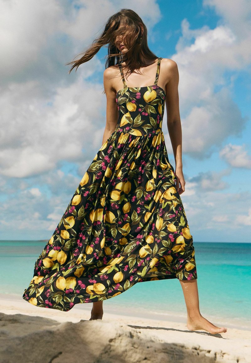 black and yellow jersey dress Friends Like These REGULAR FIT - SLEEVELESS MAXI . - Jersey dress - lemon yellow/black basketball jersey dress outfit