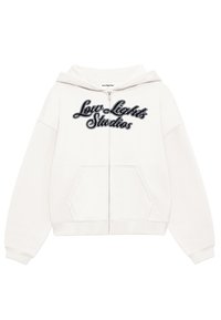 SHUTTER ZIPPER HOODIE - Športna jopa s kapuco na zadrgo - ecru