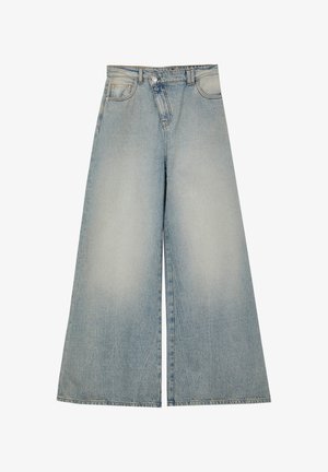 Calliope EFFETTO SABBIATO - Flared Jeans - blu