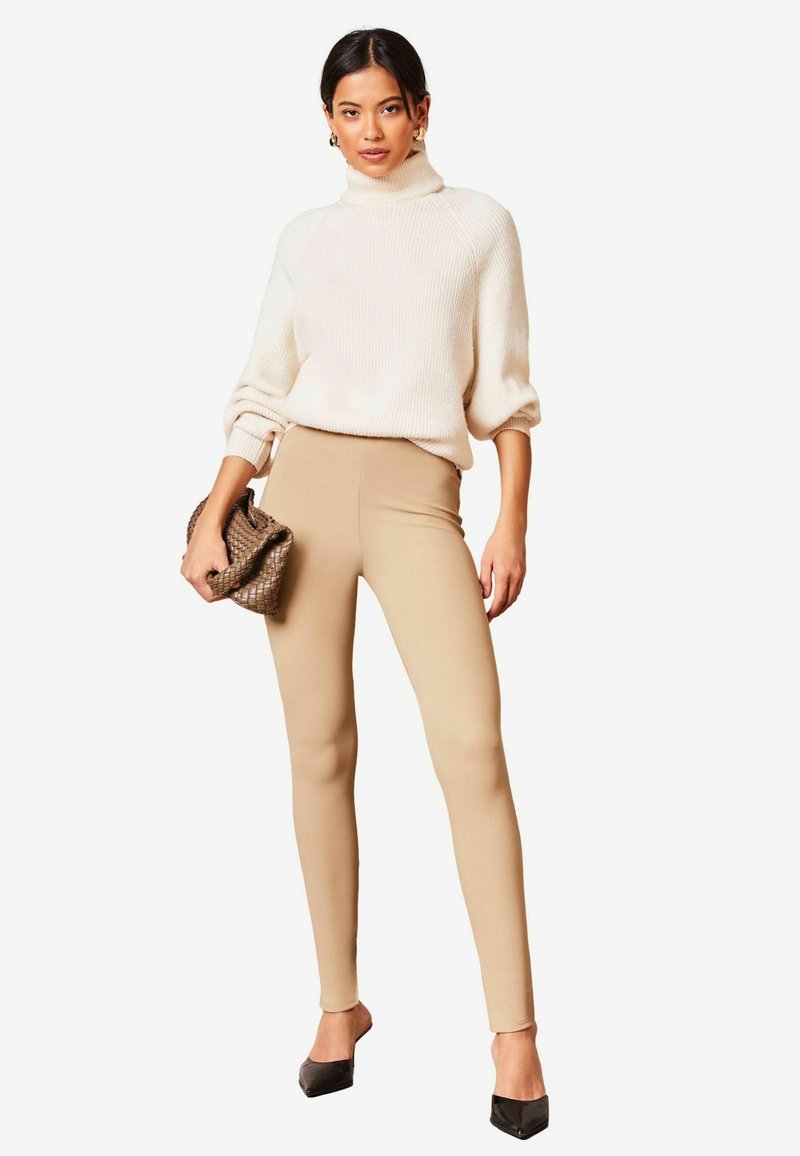 Lipsy Leggings - mushroom brown