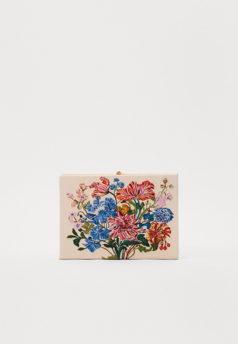 Olympia Le-Tan BOOK CLUTCH THE BOUQUET - Τσαντάκι - nacre