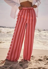 Next TALL FIT - WIDE STRIPED - Tygbyxor - pink