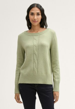 TOM TAILOR Strickpullover - pure sage melange