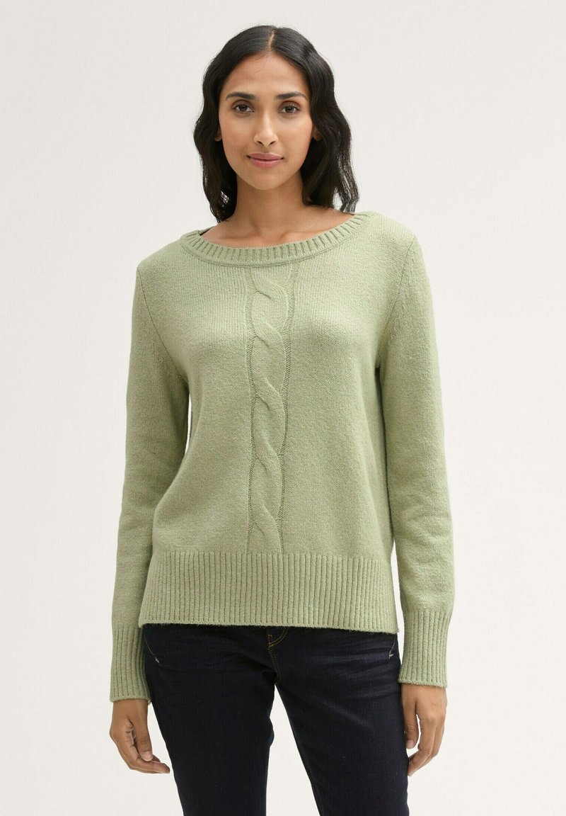 TOM TAILOR Strickpullover - pure sage melange