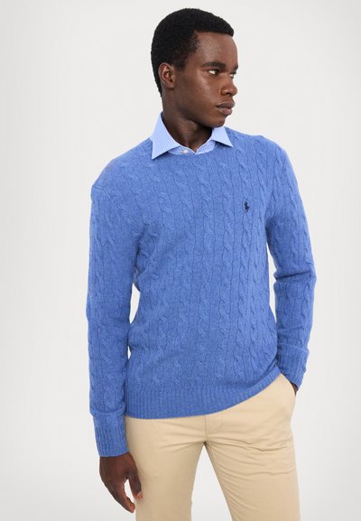 Polo Ralph Lauren CABLE KNIT WOOL CASHMERE JUMPER - Pulóver - harbor mist