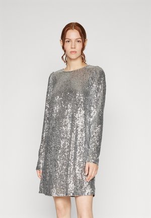 Pieces PCNIRI LS SHORT DRESS - Cocktail φόρεμα / Φόρεμα για πάρτι - silver