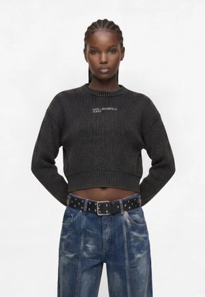Karl Lagerfeld Jeans, WASHED RIB-KNIT - Пуловер - turbulence