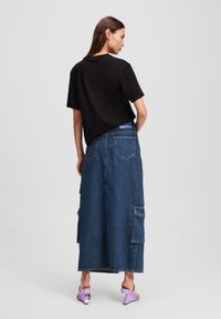 Karl Lagerfeld Jeans KARL LAGERFELD JEANS - Maxi szoknya - washed dark blue