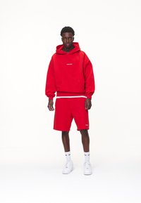 Pegador LOGO BOXY HOODIE - Felpa - washed red/white gum