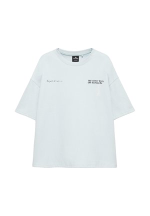 PULL&BEAR, T-shirt imprimé - blue