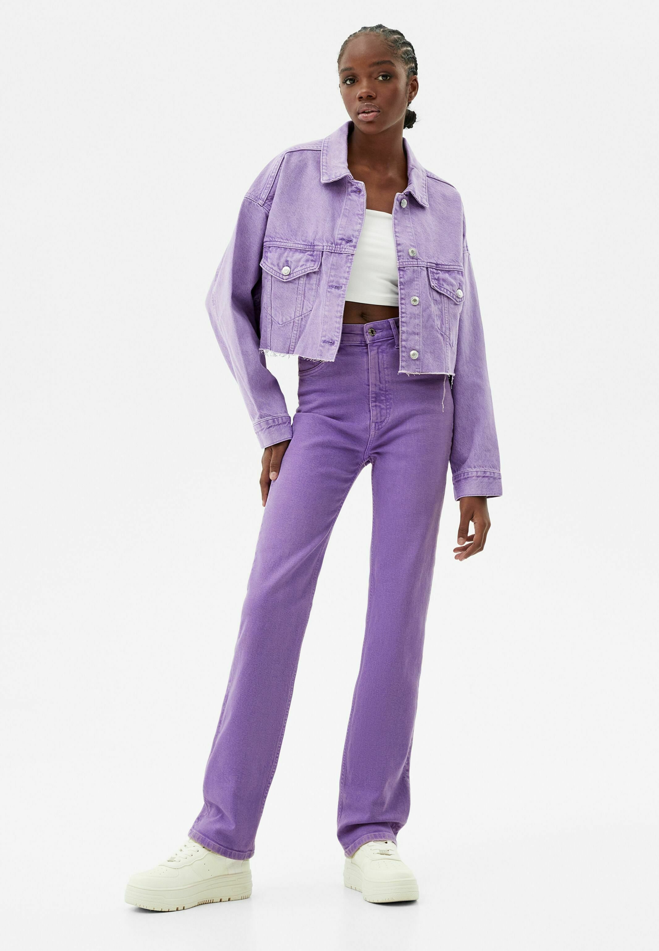 Bershka Jeans a sigaretta - mauve/malva - Zalando.it