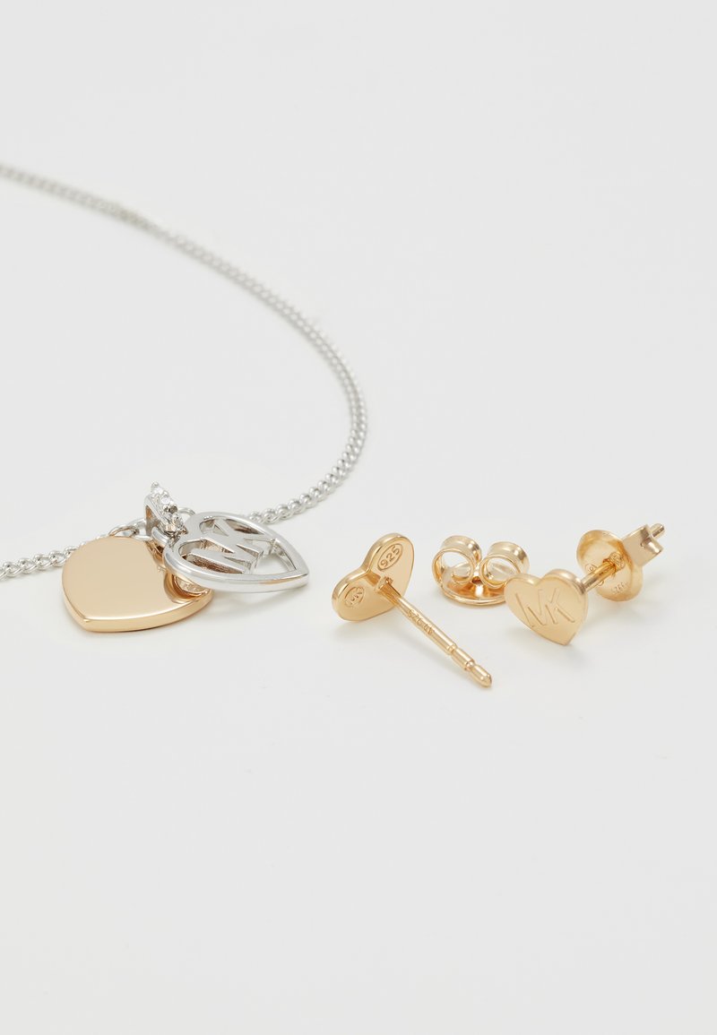 Michael Kors Premium Set Ohrringe Silver Coloured Rose Gold Coloured Silberfarben Zalando De