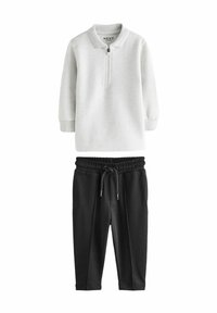 Next ZIP JOGGERS SET-REGULAR FIT - Auduma bikses - grey black