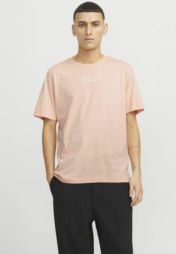 JPRBLUARCHIE SS CREW NECK NOOS - T-Shirt print - peach parfait