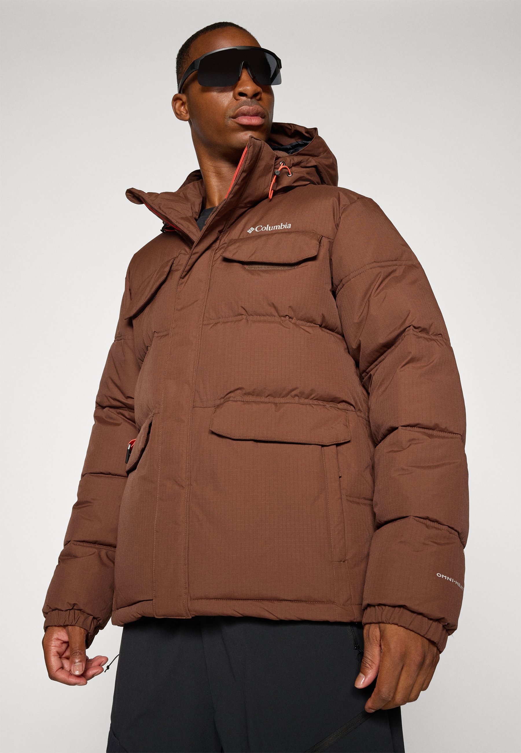 Columbia hooded puffer jacket パーカー ブラウン Columbia LANDROAMER™ PUFFER JACKET - Winter jacket - tobacco/brown