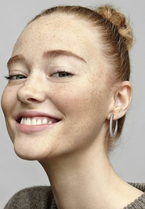 Pandora, SPARKLE HEARTS  HOOP - Earrings - silver coloured