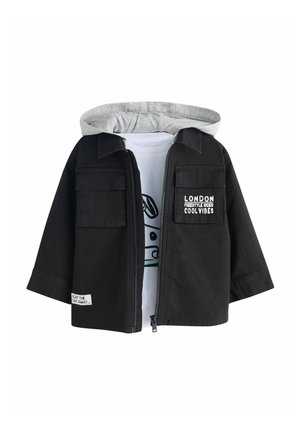 REGULAR FIT - HOODED SET - Summer jacket - black ripstop