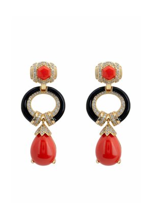 CLARA BOW ENAMEL DROP  - Earrings - black