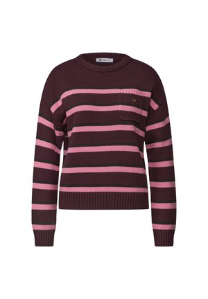 Street One, PULLOVER MIT RUNDHALS UND BRUSTTASCHE - Pullover - rustic rouge