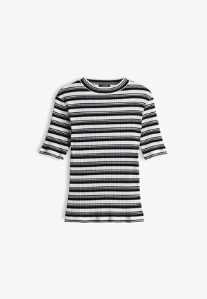 OPUS, SLIM FIT STRIPED - T-Shirt print - black