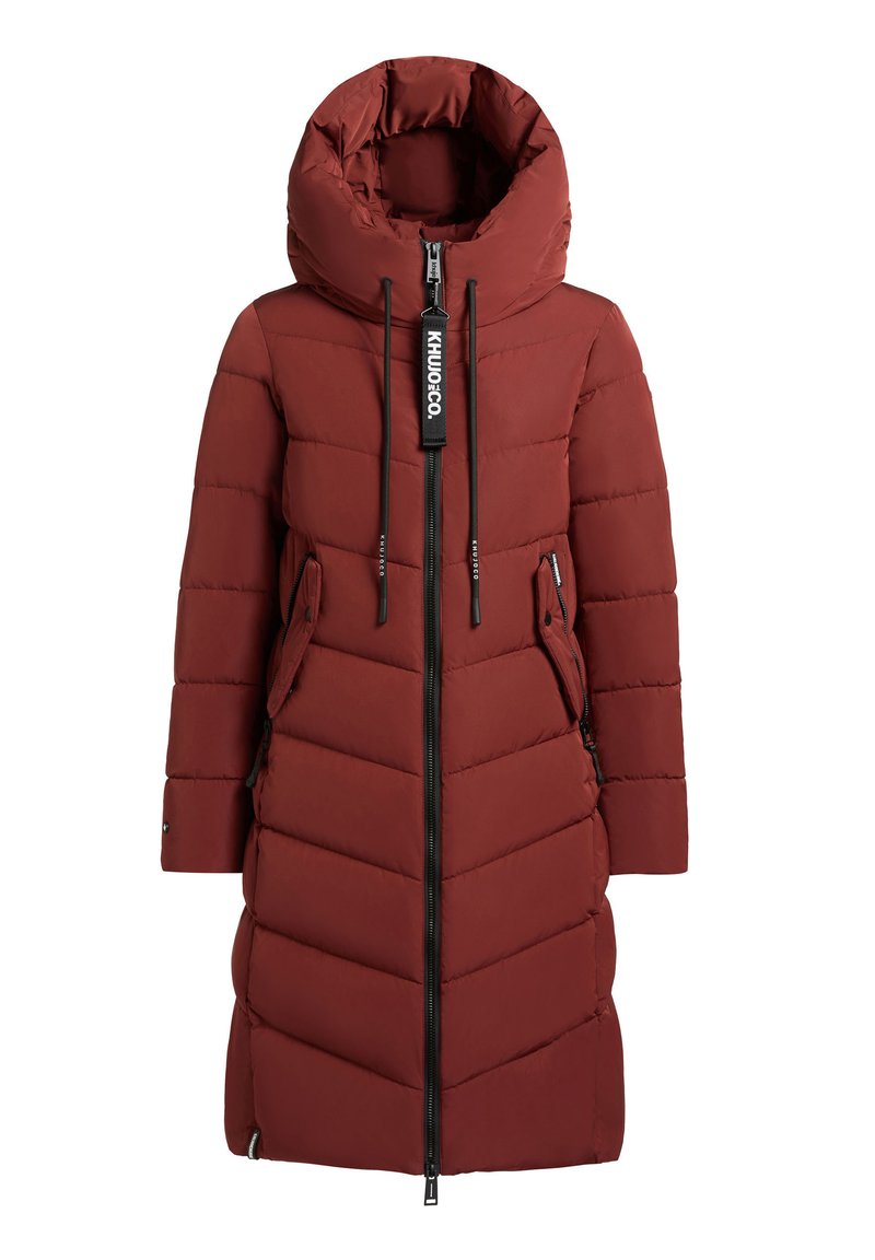 khujo Wintermantel donkerrood