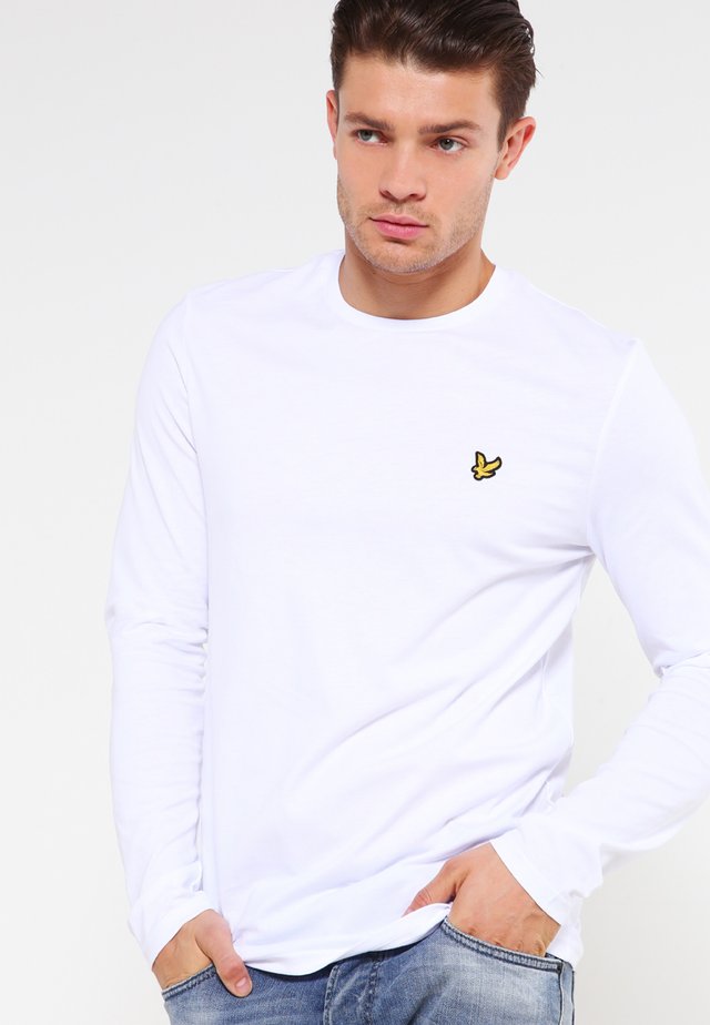 CREW NECK PLAIN - Longsleeve - white