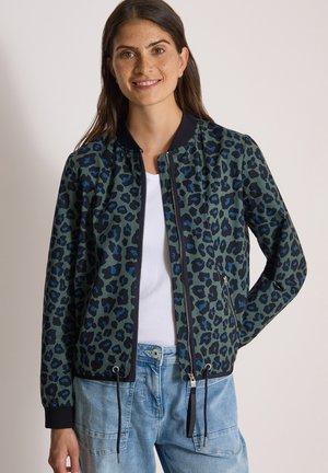 Cecil BLOUSON MIT TUNNELZUG UND LEO-MUSTER - Blouson Bomber - dried olive green
