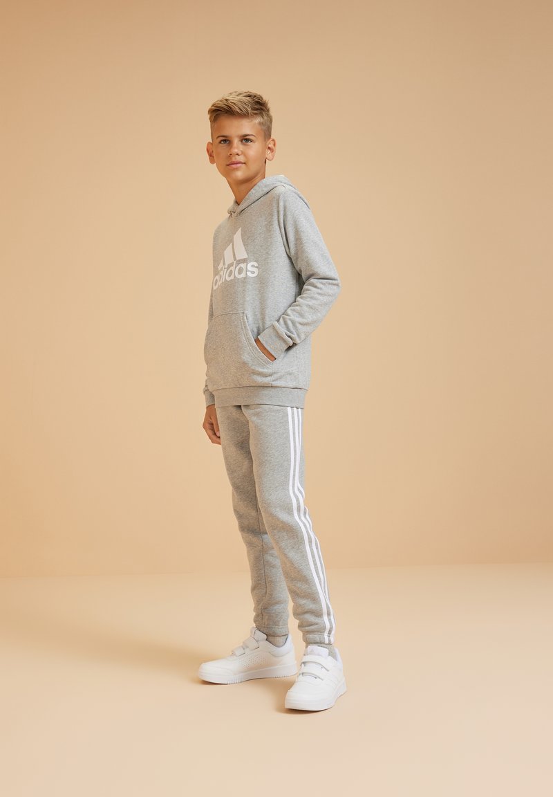 adidas Performance Felpa con cappuccio - medium grey heather/white