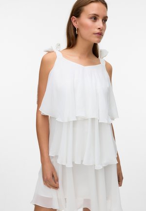 Vero Moda, VMFELICIA SHORT DRESS - Kokteilikleit/peokleit - snow white
